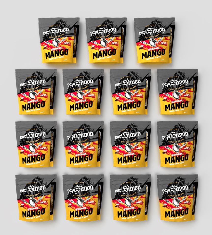 Gedroogde mango papi simon 15 pack voordeelverpakking